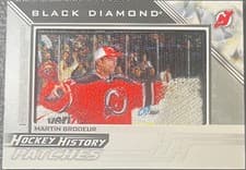 2024-25 Upper Deck Black Diamond Hockey History Patches Martin Brodeur #HHP-MB card
