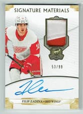 Filip Zadina 2020 Upper Deck The Cup 2019-20 Signature Materials card
