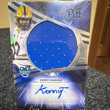 2025 Bowman University Best Prospect Jumbo Relic Autographs Refractor Kenny Johnson #JRA-KJ card