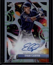 2025 Topps Cosmic Chrome Cosmic Chrome Autographs Evan Carter #CCA-EC card