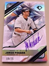 2025 Topps Diamond Icons White PolychromatINK Autographs Jorge Posada #WPA-JP card