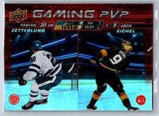 2024-25 Upper Deck Gaming PVP Fabian Zetterlund / Jack Eichel #GPVP-19 card