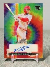 2024 Leaf Electrum Baseball Base Autograph Victor Scott II #BA-VS1 card