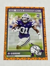 DJ Giddens 2025 Score-A-Treat Base Rookies Pumpkin card