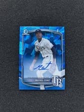 2025 Bowman Chrome Sapphire Edition Prospect Autographs Maykel Coret #CPSA-MC card