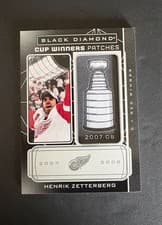 Henrik Zetterberg 2022 Upper Deck Black Diamond Cup Winners Patches card