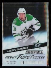 2024-25 Upper Deck Credentials Acetate Debut Ticket Access Logan Stankoven #DTAA-LS card
