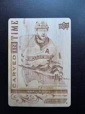 2024-25 Upper Deck Engrained Icons Carved in Time Saku Koivu #CT-SK card