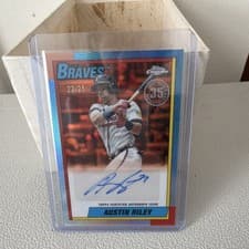 2025 Topps Chrome Update 1990 Topps Chrome Autographs Austin Riley #90CUA-ARI card