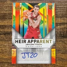 2024-25 Panini Court Kings Heir Apparent Autographs Jaylon Tyson #HA-JAY card