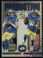 2025 Donruss Production Line Matthew Stafford / Puka Nacua #1 card