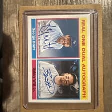 2025 Topps Heritage Real One Dual Autographs George Brett / Bobby Witt Jr. #RODA-BW card