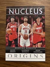 Reed Sheppard/Alperen Sengun/Jalen Green 2024-25 Panini Origins Nucleus Set card