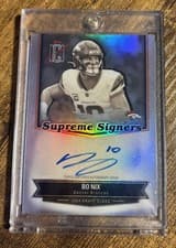 2025 Topps Signature Class Supreme Signers Bo Nix #SS-BN card