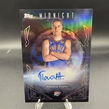 2025-26 Topps Midnight Midnight Sun Signatures Nikola Topic #MS-NT card