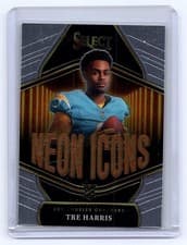 2025 Panini Select Neon Icons Tre Harris #14 card