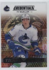 2025-26 Upper Deck Credentials Acetate Debut Ticket Access Ty Mueller #DTAA-TM card