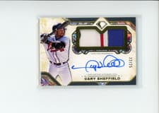 2025 Topps Diamond Icons Autographed Jumbo Patches Gary Sheffield #AJP-GS card