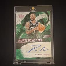 Damian Lillard 2024-25 Panini Court Kings Impressionist Ink Autographs card