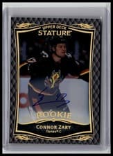 2024-25 Upper Deck Stature 2023-24 Base Update Auto Connor Zary #37 card