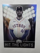2025 Topps Chrome Black Hit the Lights Yordan Alvarez #HTL-12 card