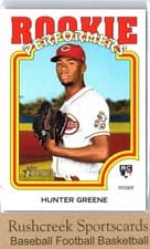 Hunter Greene 2022 Topps Heritage Rookie Performers card
