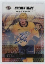 2025-26 Upper Deck Credentials Acetate Debut Ticket Access Brady Martin #DTAA-BM card
