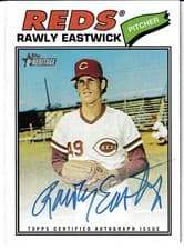 2025 Topps Heritage Real One Autographs Rawly Eastwick #76RO-RE card