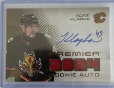 2024-25 Upper Deck Premier Premier Rookie Auto Jersey Adam Klapka #PRA-AK card
