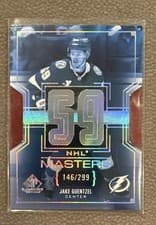 Jake Guentzel 2025-26 SP Game Used NHL Masters card