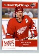 2025-26 Upper Deck Detroit Red Wings Centennial Base Set Rick Zombo #80 card