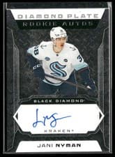 2025-26 Upper Deck Black Diamond Diamond Plate Rookie Auto Jani Nyman #DPR-JN card