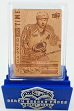 2024-25 Upper Deck Engrained Icons Carved in Time Peter Forsberg #CT-PF card