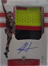 DE'Andre Hunter 2019 Panini National Treasures card