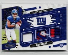 2024 Panini Absolute Tools of the Trade Triple Malik Nabers #TOTT-MNS card