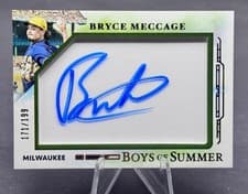 2025 Panini Boys of Summer Jumbo Acetate Signatures Bryce Meccage #17 card