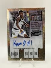 Kam Jones 2024-25 Bowman University Chrome Final Exam Autographs card