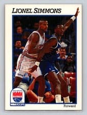 Lionel Simmons 1991-92 Hoops Base Set card