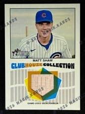2026 Topps Heritage Clubhouse Collection Relics Matt Shaw #CCR-MSH card