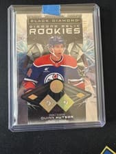 Quinn Hutson 2025-26 Upper Deck Black Diamond Base Diamond Relic Rookies card