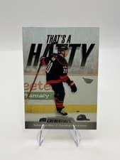 Sebastian Aho 2024-25 Upper Deck Credentials That's a Hatty card