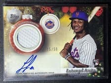 2025 Topps Holiday Autographed Relics Luisangel Acuña #PAR-LA card