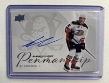 Leo Carlsson 2024-25 Upper Deck Premier Premier Penmanship card
