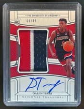 Dalen Terry 2022 Panini National Treasures Collegiate card