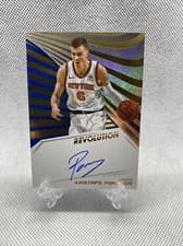 Kristaps Porzingis 2018 Panini Revolution Autographs card