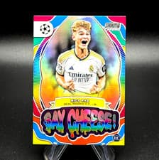 Nico Paz 2023 Topps Stadium Club Chrome UEFA Say Cheese card