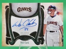 2026 Topps Tier One Top Shelf Signatures Will Clark #TSS-WC card