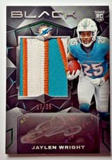 2024 Panini Black Rookie Patch Autographs Jaylen Wright #220 card