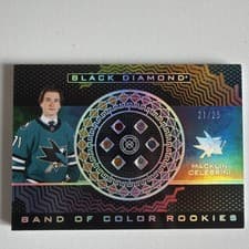 Macklin Celebrini 2024-25 Upper Deck Black Diamond Band of Color Rookies card
