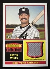 2025 Topps Heritage Clubhouse Collection Relics Austin Wells #CCR-AW card